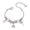 Alloy Snake Chain Charms Bracelets BJEW-JB11448-03-2