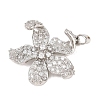 Brass Micro Pave Cubic Zirconia Pendants KK-K418-01A-P-2