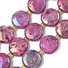 Electroplated Natural Druzy Geode Crystal Beads Strands G-G459-04-2
