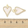 Brass Micro Pave Clear Cubic Zirconia Pendants KK-L211-015G-01-3