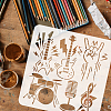 PET Hollow Out Drawing Painting Stencils DIY-WH0391-0509-3