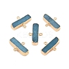 Dyed Natural White Jade Connector Charms G-N344-05A-1