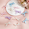Bowknot Polyester Alligator Hair Clips AJEW-CP0008-35C-4