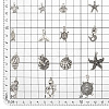 90Pcs 15 Styles Tibetan Style Alloy  Pendants TIBE-PH0002-16-2