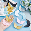 36Pcs 6 Colors Plastic Angel Wings Ornament DIY-AR0002-99B-4