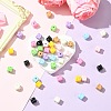 45Pcs 9 Colors Baking Paint Alloy Beads FIND-CJ0003-24-5
