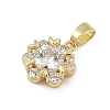 Brass Micro Pave Cubic Zirconia Pendants KK-U041-02G-03-2