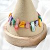 Dyed Natural Freshwater Shell & Brass Beaded Bracelets for Women BJEW-JB14027-4