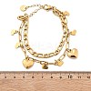 304 Stainless Steel Multi-Strand Charm Bracelets BJEW-C089-02G-5