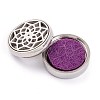 304 Stainless Steel Magnetic Diffuser Locket Aromatherapy Essential Oil Buckle AJEW-M027-13P-5