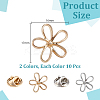 20Pcs 2 Colors Allloy Anti-glare Lapel Pins Brooches JEWB-AR0001-24B-3
