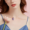 15 Piece DIY Natural Amethyst Perfume Bottle Pendant Necklaces Making Kits DIY-SC0014-86B-6
