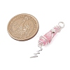 3Pcs 3 Styles Electroplated Natural Quartz Crystal Nuggets Copper Wire Wrapped Pendants PALLOY-JF03128-06-2