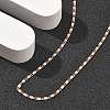 Brass Oval Link Chain Necklaces for Women NJEW-D302-26RG-2