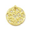Rack Plating Brass Micro Pave Cubic Zirconia Pendants KK-D359-27G-1