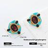 304 Stainless Steel Enamel Stud Earrings for Women FA1255-1-1