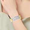 8Pcs 8 Colors Polymer Clay Beaded Stretch Bracelets BJEW-SW00146-6