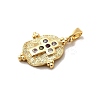 Brass Micro Pave Cubic Zirconia Pendants KK-H089-33G-02-2