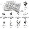 54Pcs 9 Style Tibetan Style Alloy Fruit Charms TIBEP-FS0001-11-6