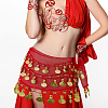 Alloy Coin Tassel Cloth Chain Belts for Dancer DIY-WH0888-880A-5