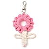 Flowers Woven Cotton Thread Pendant Decorations HJEW-JM02452-04-1