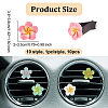 10Pcs 10 Style Magnetic Ferromanganese Iron & Plastic Air Vent Clips JEWB-AB00026-2
