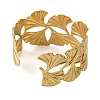 Ion Plating(IP) 304 Stainless Steel Cuff Bangles for Women BJEW-D048-01G-3