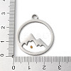 Non-Tarnish 201 Stainless Steel Pendants STAS-D041-17P-3