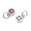 Brass Micro Pave Cubic Zirconia Pendants KK-Z147-01P-2