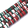 Handmade Polymer Clay Beads Strands CLAY-YW0001-59-1