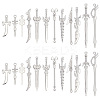 24Pcs 12 Style Rack Plating Alloy Pendants PALLOY-OC0002-97-1