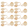 16Pcs Brass Spiral Pad Ear Cuff Findings EJEW-HS0001-24G-1