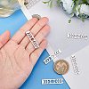 5Pcs 201 Stainless Steel Pendants STAS-DC0009-52-2