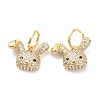 Brass Micro Pave Clear Cubic Zirconia Pendants ZIRC-L091-090G-2