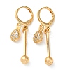 Rhinestone Teardrop Leverback Earrings EJEW-K256-27KCG-1