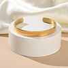 304 Stainless Steel Plain Cuff Bangles for Women BJEW-P344-01B-G-2