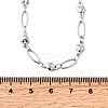 304 Stainless Steel Heart Link Chain Necklaces for Women NJEW-A046-02B-P-5