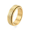 201 Stainless Steel Sand Blast Rotating Finger Ring RJEW-N043-06LG-1