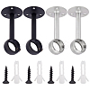 AHADEMAKER 4 Sets 2 Colors 201 Stainless Steel Curtain Rod Ceiling-Mount Brackets FIND-GA0005-68-1