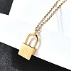 304 Stainless Steel Rolo Chain Pendant Necklaces NJEW-S444-01G-03-2