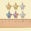 6Pcs 3 Colors 201 Stainless Steel Pendants STAS-FS0001-31-4