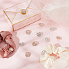 16Pcs 2 Colors 1-Hole Alloy Rhinestone Shank Buttons BUTT-GA0001-17-4