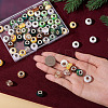 72Pcs 12 Colors Christmas Theme Resin Rondelle European Beads RESI-TA0004-88-7