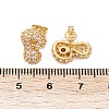 Brass Micro Pave Cubic Zirconia Stud Earrings EJEW-Z091-04G-P-3
