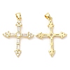 Eco-Friendly Brass Micro Pave Cubic Zirconia Pendants KK-Q775-03G-1