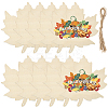 Thanksgiving Day Theme Unfinished Wood Pendant Decorations HJEW-WH20003-47C-1