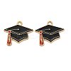 Graduation Season Alloy Enamel Pendants ENAM-V002-01B-KCG-1