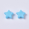 Opaque Acrylic Beads X-SACR-WH0002-07A-1