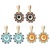 Natural Mixed Stone Boho Stud Earrings EJEW-MZ00281-1