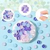 20Pcs Transparent Spray Painted Glass Beads GLAA-FS0002-40A-3